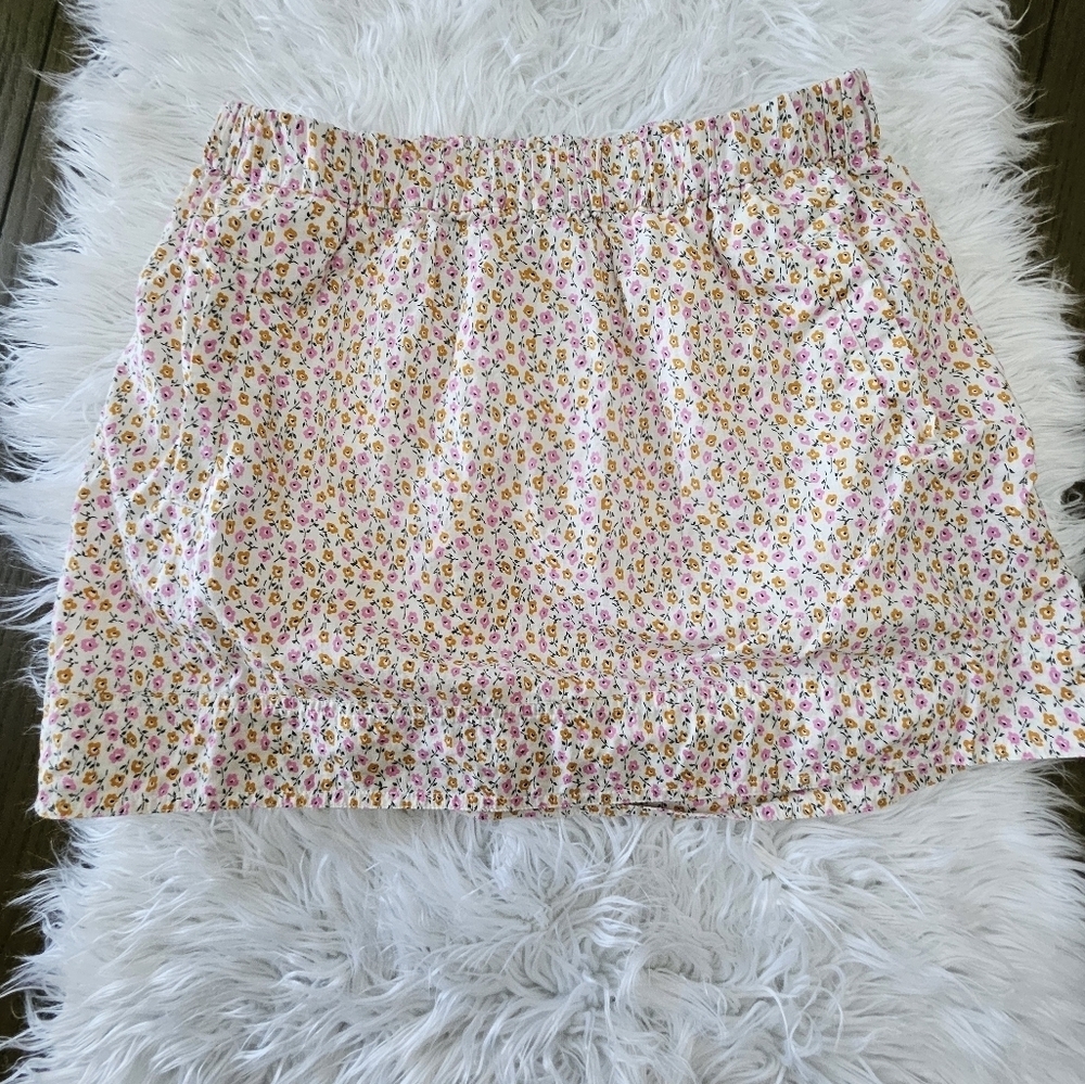 J. Crew Multicolor Floral A-Line Skirt